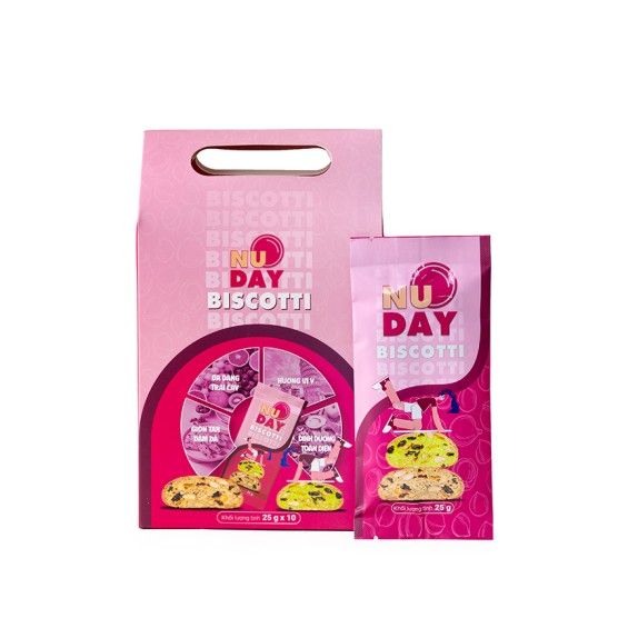 Bánh Biscotti Ăn Kiêng Keto, Ăn Vặt Healthy Ít Calo Thanh 25g